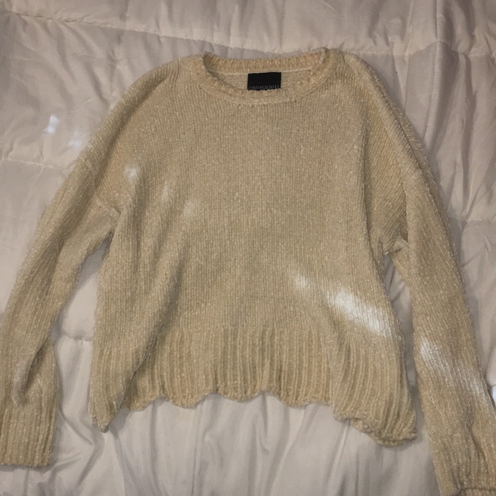 Fuzzy Creme Sweater